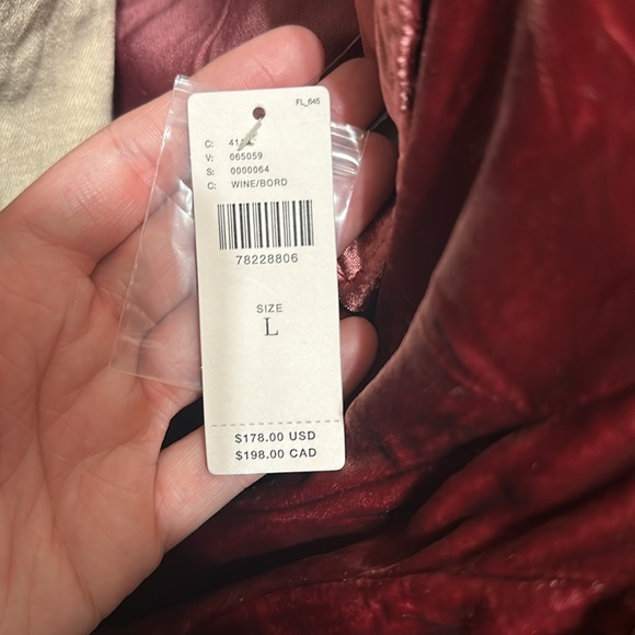 NWT Anthropologie Velvet Criss Cross Blazer in Wine - Picture 8 of 8